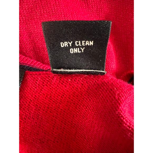 Jos A Bank Merino Wool Sweater Vest Preppy Red V Neck Classic Fit Size M - Picture 9 of 10